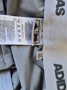 adidas Gray Athletic Shorts with Branded Waistband